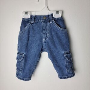 Carter's Vintage Denim Pull-On Cargo Pants 0-3 Months